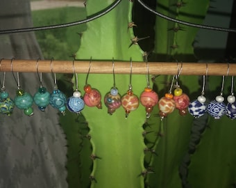 Colorful Polymer Clay Bead Stitch Markers