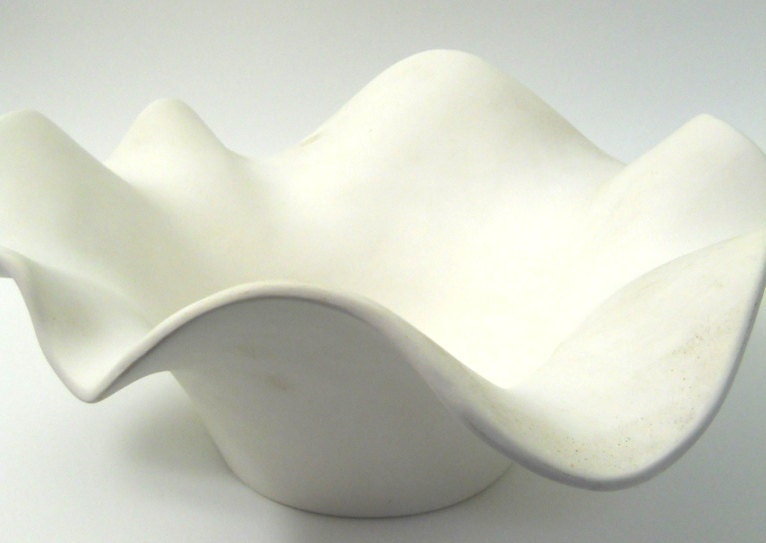 Swooping Ceramic Pottery Fused Glass Bowl Mold 10 inches across from