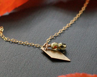 SALE! - juliet - gold and bronze pendant necklace by elephantine