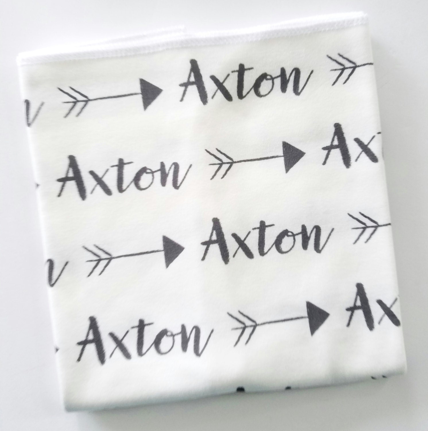 Personalized Swaddle Blanket for Baby Boy Organic Cotton