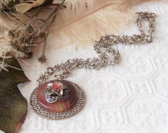 Sale......One of a Kind Silver and Gemstone Adjustable Necklace