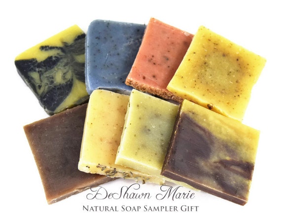 Natural soap gift set, vegan soap samples, organic soap sampler, cold process soap, Christmas soap gift, All natural soap