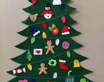 Felt Christmas Tree 20 different ornaments!!