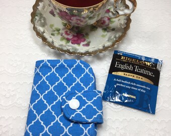 Tea wallet, tea bag wallet, tea, tea lover, tea carrier, stocking stuffer, teacher gift, tea bag pouch, tea bag case, tea case, mothers day