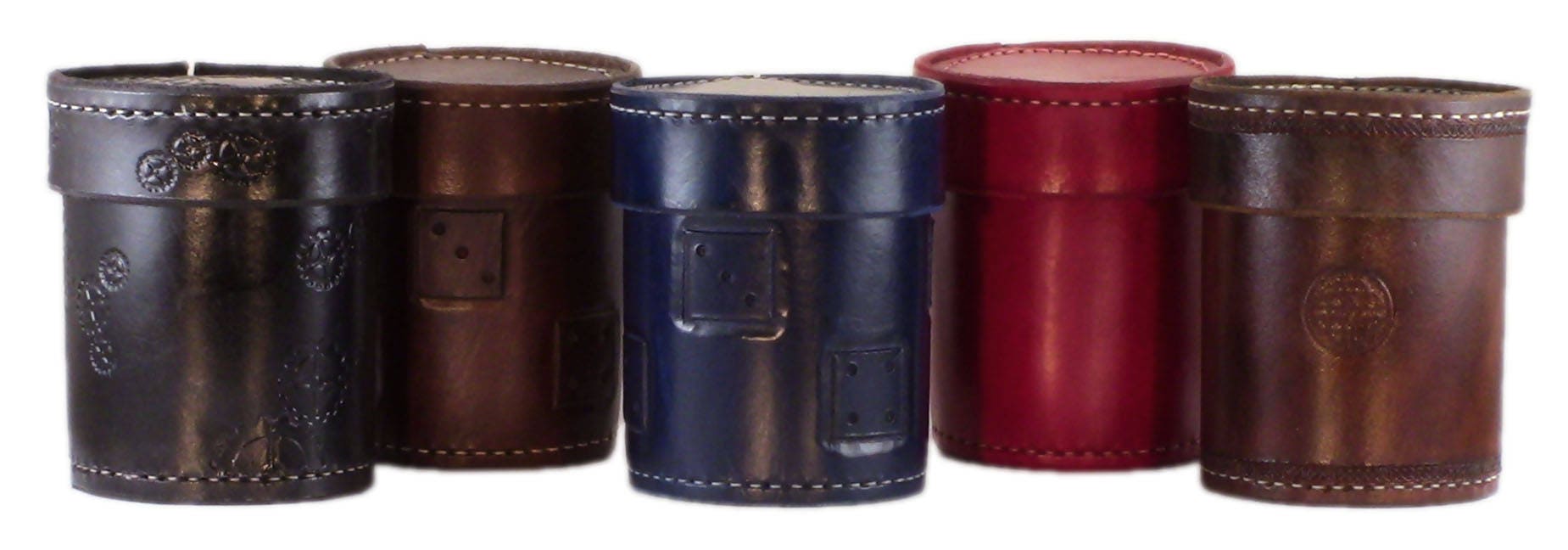 Leather Dice Cup with Dice Patterns