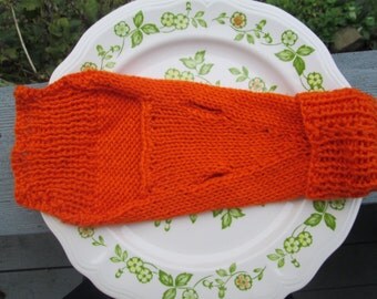 Orange Dog Sweater Knitted by SuzannesStitches, Hand Knit Dog Sweater, Knitted Dog Clothes, Knitted Dog Sweater, Dog Coat, Dog Jacket, Dog