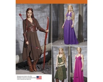 Pick Your Size - Simplicity Costume Pattern 1010 - Misses' Fantasy Theme Costumes - Daenerys Targaryen/Game of Thrones Style