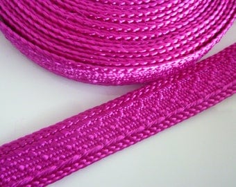 Art silk Moroccan trim , textured trim, hot pink , 5metres