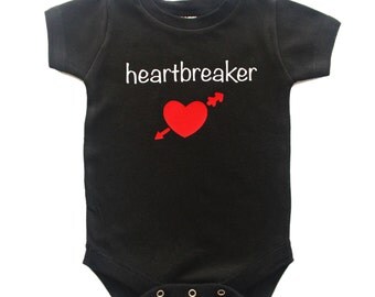 Heartbreaker Bodysuit - Boy Valentines Shirt - Valentine Boy Shirt - Boy Valentine Bodysuit - Heartbreaker Shirt - Baby Shower Gift