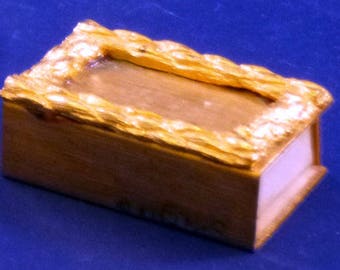 Vintage Gold Tone Match Box Safe, 1960s
