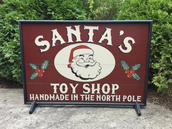 36 x 24 Santa's Toy Shop Wood Sign