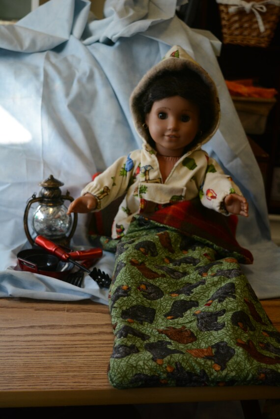 18 in doll clothes jacket camping sleeping bag cooking