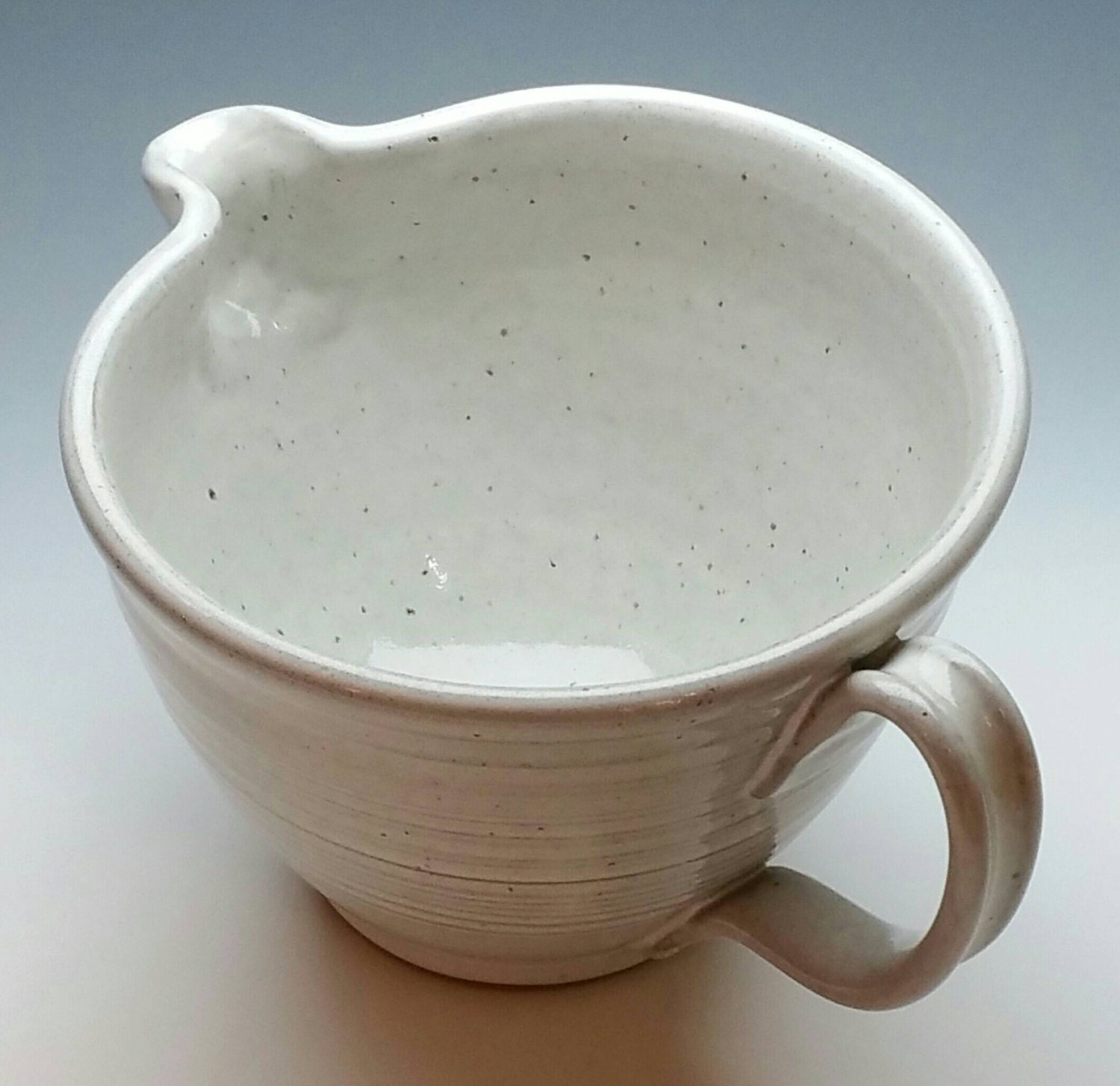 NEW White Ceramic Batter Bowl Mixing Bowl Handmade Pottery