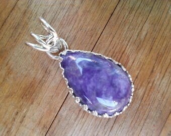 Sterling Silver Charoite Pendant