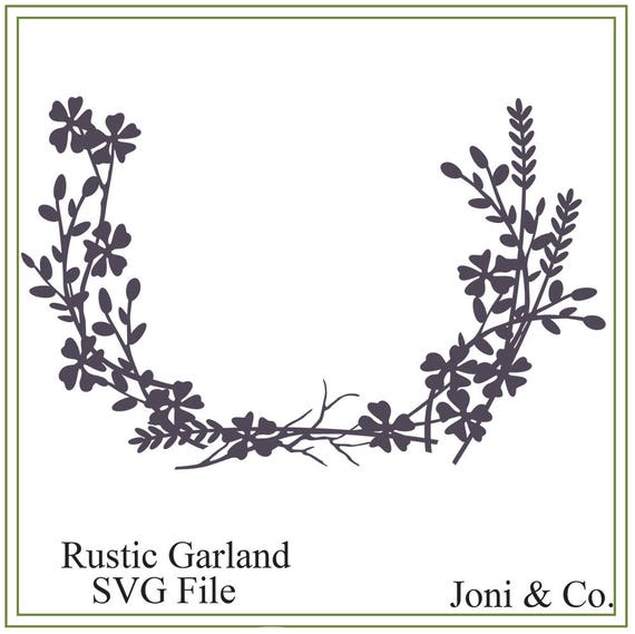 Rustic Garland SVG. Rustic Wedding SVG file Rustic