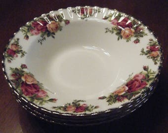 Royal Albert Old Country Roses 8" Rimmed Soup/Salad Bowls
