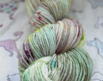Hand dyed yarn, DK, 100gms. Wool & Nylon blend.