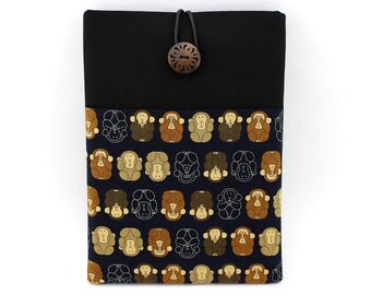 Apple iPad Air Case, The Three Wise Monkeys, Cute, Navy
