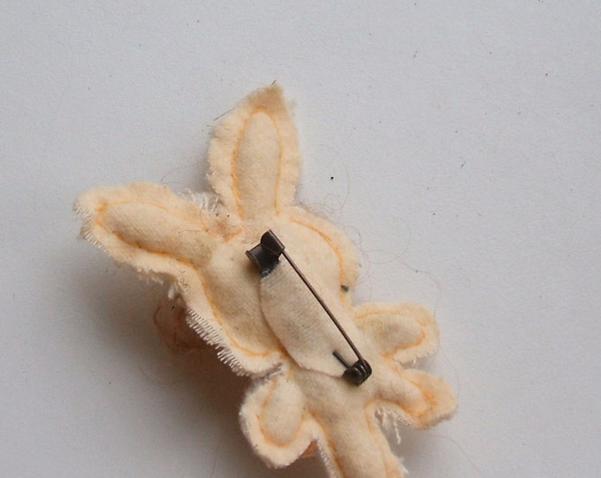 Bunny Rabbit Brooch. Hare Brooch. Animal Brooch.Mini doll brooch. Handmade brooch. Rabbit jewelry. Animal Original brooch.