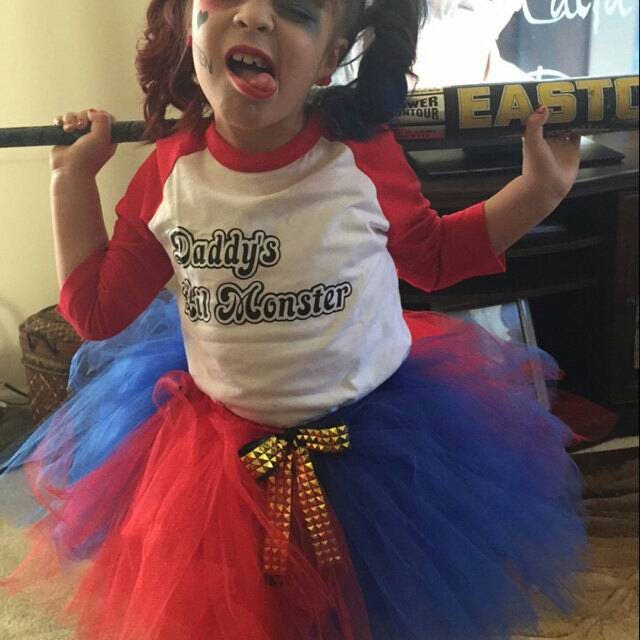 Harley Quinn kids costume daddy's little monster