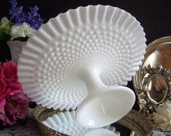 Fenton Hobnail Milk Glass Cake Stand - Hobnail Milk Glass Cake Stand - Wedding Cake Stand - Milk Glass Cake Stand - Vintage Wedding