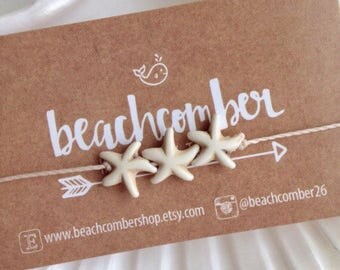 beach anklet, starfish anklet, beachcomber jewelry, bohemian anklet, friendship bracelet , beach bracelet