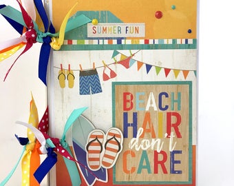 Summer Mini Album Kit or Premade Scrapbook Album Beach Vacation PreOrder