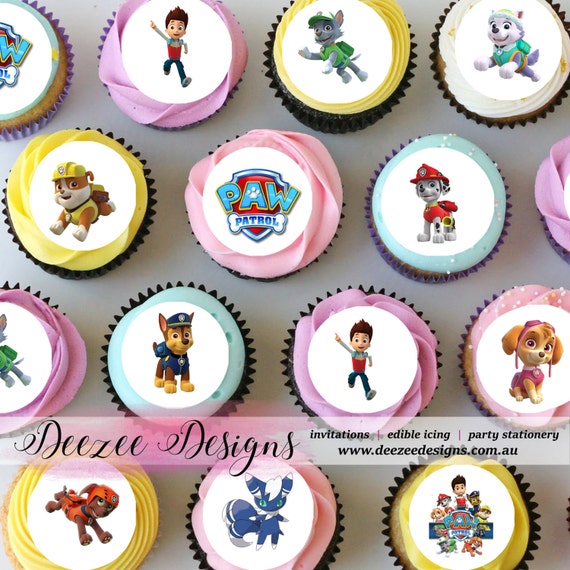 Paw Patrol Mini Edible Icing Cupcake Toppers - 1.5