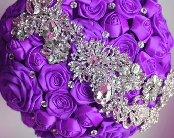 Brooch Bouquet Satin Flower Brooch Bouquet Deposit