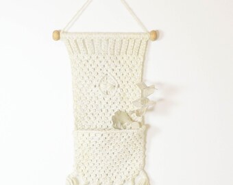 Vintage macramé wall hanging