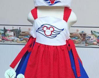 Disney Cruise - Sail Away - Cruise Vacation Dress ~ Sailor Dress ~ Birthday Party ~ 4th of July ~ Disney Vacation
