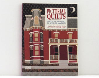 Pictorial Quilts book, landscape quilting, picture quilts, art quilts, quilting book, used craft book, quilting book, sewing book