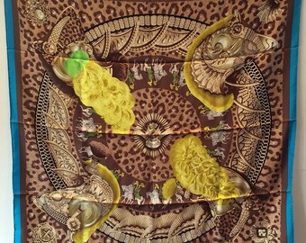 Hermes Vintage Casques et Plumets Silk Scarf