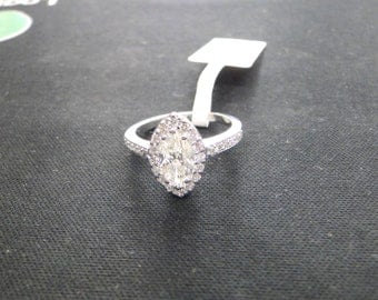 Fabulous! handmade solid 18 carat white gold jewelry Diamond Ring