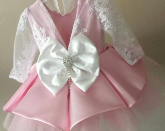 Open Back Lace and Tulle Baby and Girl's Princess Dress