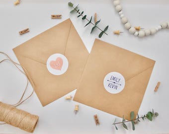 CUSTOM Stickers - Personalised Wedding Envelope Stickers - Gloss - Arrows/Heart 51mm diameter Envelope Seals Wedding Favours Favors Initials