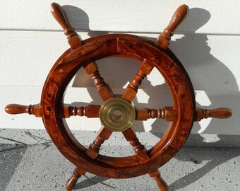 Wooden Ship Wheel 