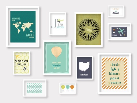 Gallery Wall Prints travel gallery wall nursery prints, travel nursery decor Gallery Wall Prints travel gallery wall nursery prints, travel nursery decor