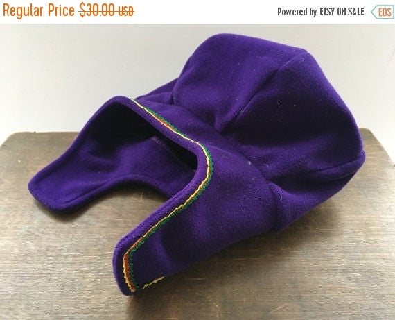ON SALE Vintage purple Sami hat Laplander felt Hat Lapp Saami