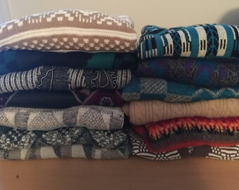 Pick one Vintage Sweaters All 80s or early 90s sweaters in fabulous vintage condition - choose your favorite Abstract Coogi style, geometric