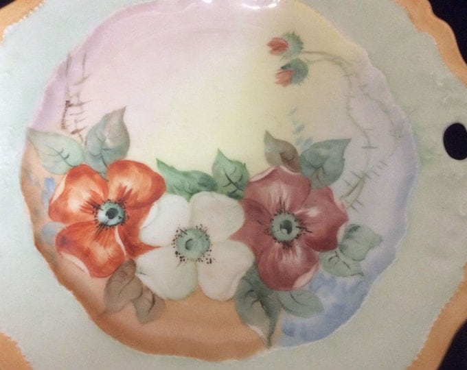 Vintage China Cake Plate, Royal Austria Plate, Floral Plate, Cake Plate, O&EG Plates, Serving Plates