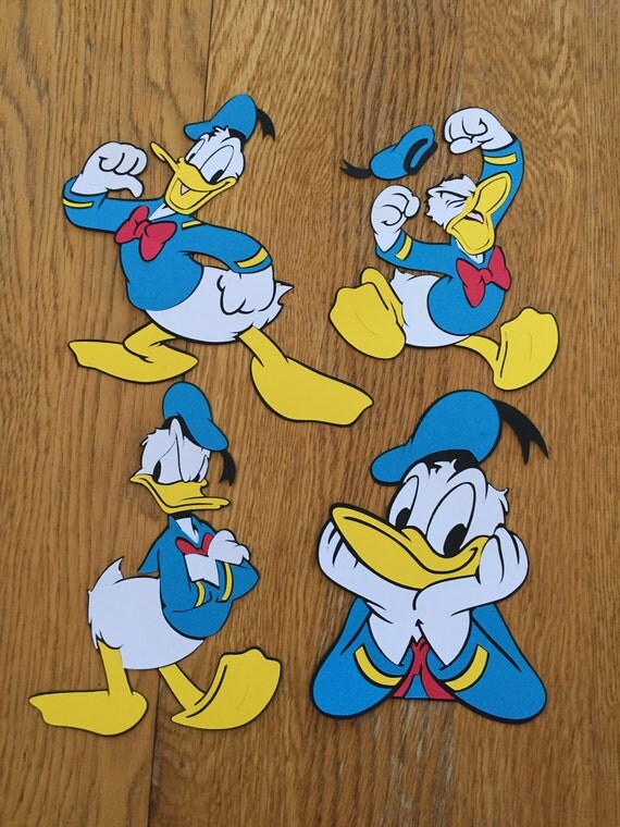 Items similar to 4 Assorted Donald Duck Cricut Die Cuts on Etsy