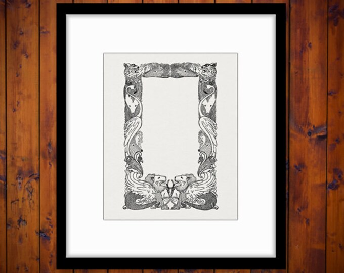 Printable Image Animal Frame Border Download Graphic Digital Illustration T-Shirts Jpg Png Eps HQ 300dpi No.2623