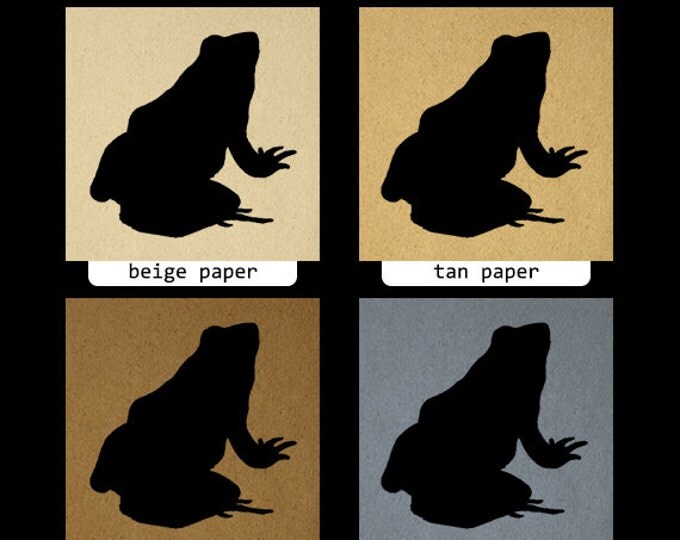 Digital Image Frog Silhouette Graphic Illustration Printable Download Antique Clip Art Jpg Png Eps HQ 300dpi No.3311