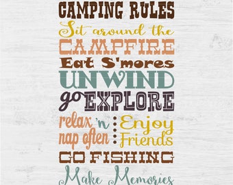 Download Camping rules | Etsy