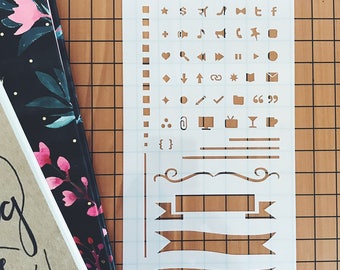 Pro Bullet Stencil for Bullet Journal, Filofax, Midori Traveler's Notebook, Hobonichi, Erin Condren Planner