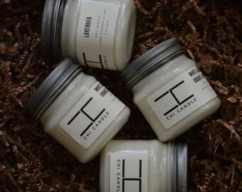 Soy Candles 8oz. Mason Jar Scented Soy Candle. 4 Mason Jar Scented Soy Candle. Mason Jar Candle Soy Candles Soy Candles Handmade
