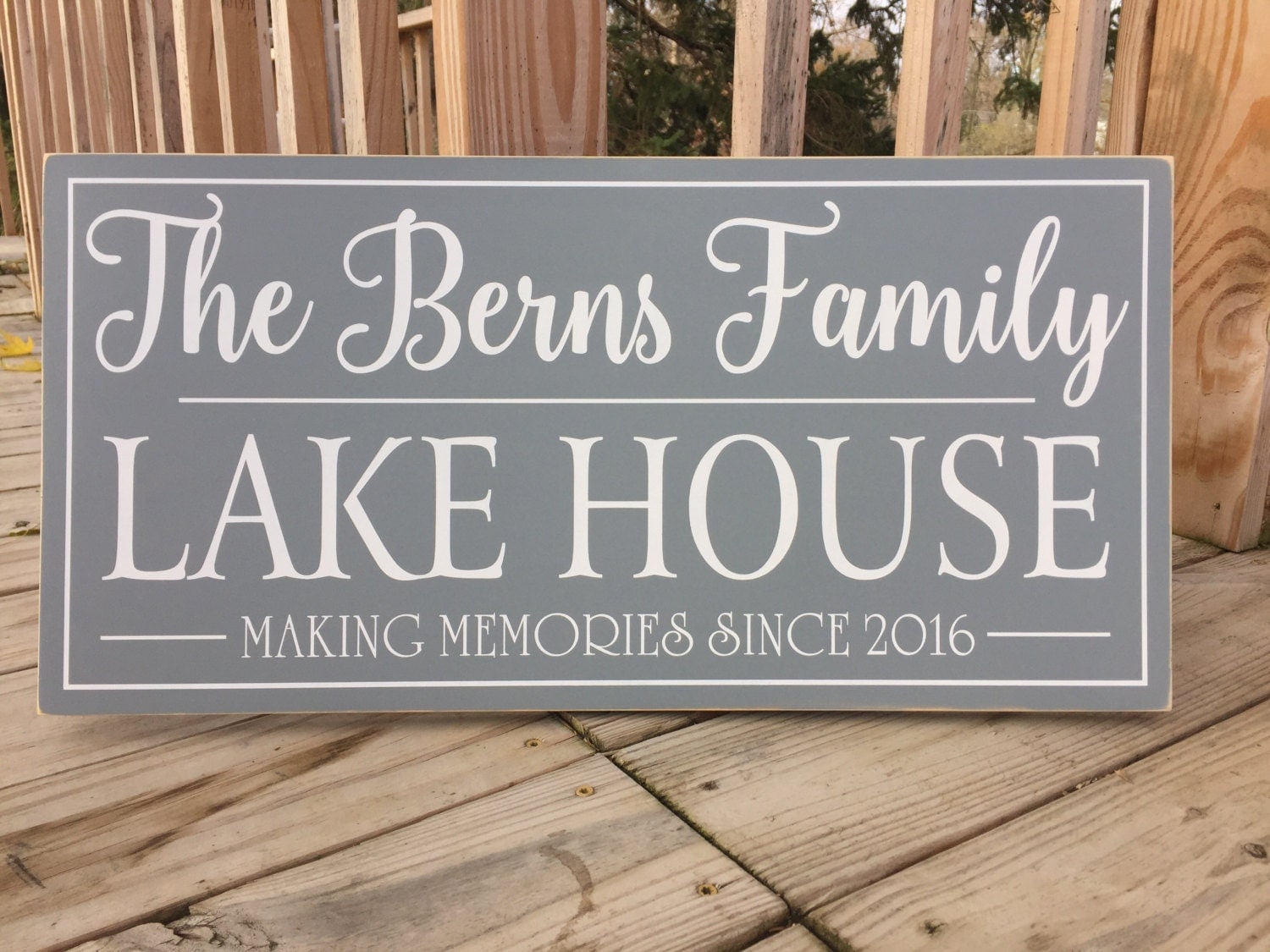 LARGE Lake house Sign Personalized Lake House Signs Custom