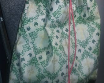 green cross drawstring bag/ backpack/ travel bag/ water resistant bag