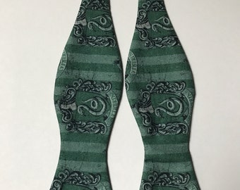 Slytherin Inspired Self Tie Bow Tie, Harry Potter